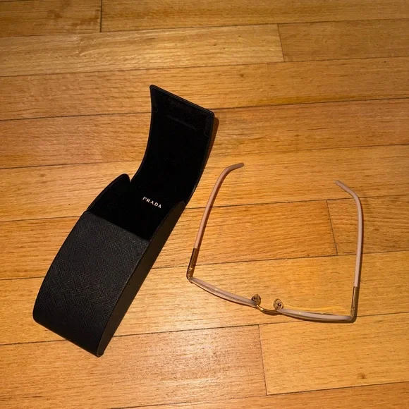 Prada Gold and Brown Sunglasses Sunglasses